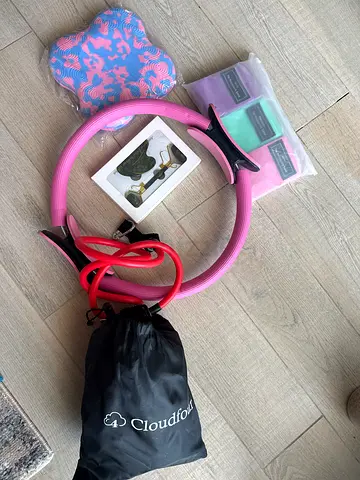 Pilates Ring with Resistance Bands, Ankle Strap and Accessories - Lightly Used