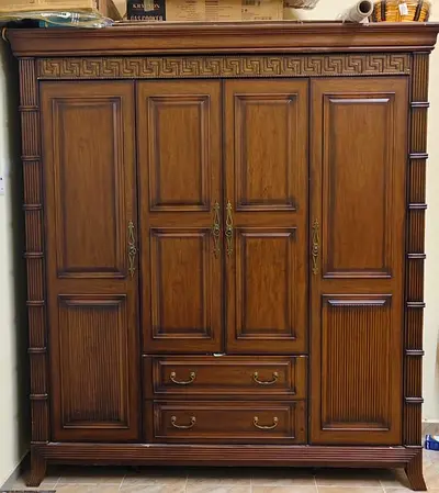 Solid Wood Large Wardrobe / Armoire with Drawers - Classic Design