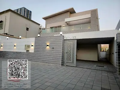 Villa  for sale at Ajman  -Al Rawad 2 area  the Villa 5000 sqft  G + 1  ( 5  Master room +big court + big  Majlis +2 big Hall +maid room)
