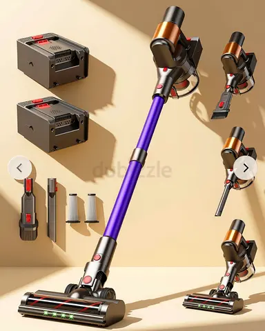 Cordless Stick Vacuum Cleaner with 2 Batteries & Multiple Heads