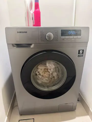 Samsung Front Load Washing Machine - 7kg, Silver, Good Working Condition