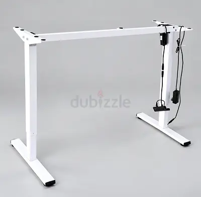 Electric Height Adjustable Sit & Stand Desk Frame – White