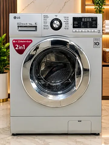 LG 2-in-1 Front Load Washer Dryer (8kg Wash / 4kg Dry) - Silver