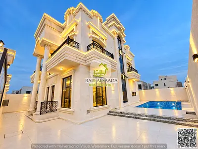 فيلا كلاسيكه : مع مسبح ( تشمل رسوم التسجيل والتمليك ) طابقين وروف - بسعر جيد - تملك حر