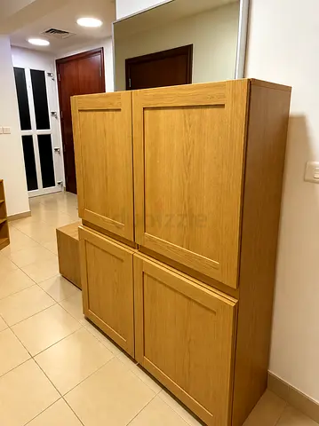 Wooden cabinet with sliding trays - good condition