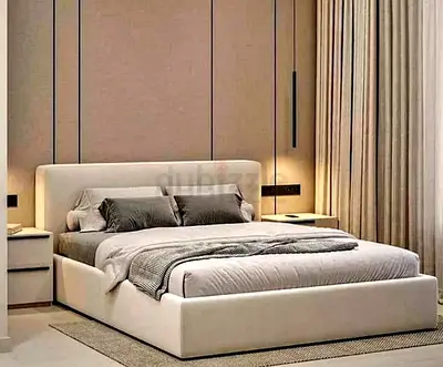 Modern upholstered King size Luxury Family Bed frame with Mattress