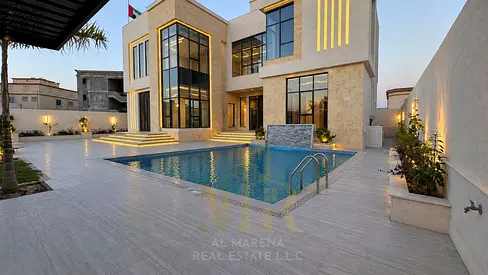 Luxury villa in Al-Yasmeen | 8,100 sq. ft. | Swimming pool and outdoor seating area | Price inclusive of all fees