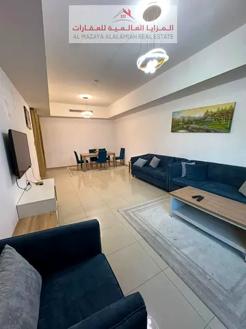 Fully Furnished 1 Bedroom Apartment with Living Room, 2 Balconies for Monthly Rent in Al Majaz 3, Al Nakheel Tower 3