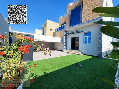 فيلا للبيع بعجمان منطقة الزاهية الفيلا ارضى واول الفيلا 3200 قدم   ( 4 غرفة ماستر   +صالة كبيرة + حوش كبير + غرفة خادمة )