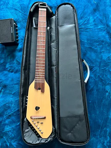 Donner HUSH-I PRO Silent Travel Guitar (Pro Setup) + Donner 5W Amp Bundle