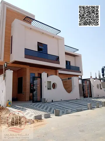 فيلا للبيع بمنطقة الحليو  بعجمان تصميم حديث ارضى واول  شامل التسجيل(4غرف ماستر مجلس و صالة وغرفة خادمة )