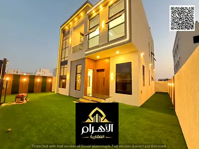 Luxury modern villa for sale in Al Helio 1, Ajman | Two floors with an internal courtyard | Near Sa