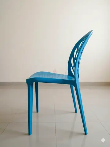 Modern Blue Plastic Dining Chair - Lightweight, Stackable (10 chairs)