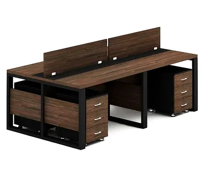Office Workstation desk, Cluster of 4 For Office Space UAE