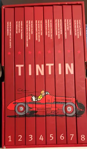 Tintin Collector Box Set (Volumes 1-8) - Red Edition - English
