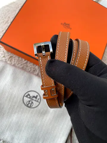 Gold Pop H 15 Belt palladium hardware(Hermes)