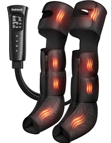 Heated Air Compression Leg Massager with Remote - Brand New