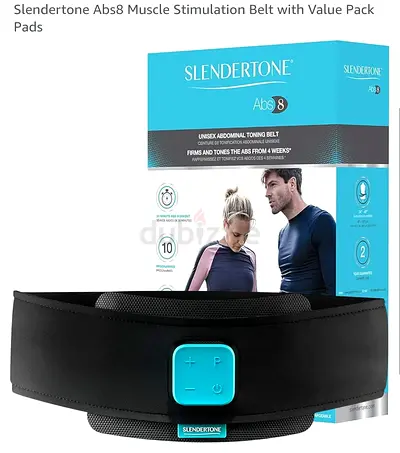 Slendertone Abs8 Abdominal Stimulation Belt - Black (with Value Pack Pads)
