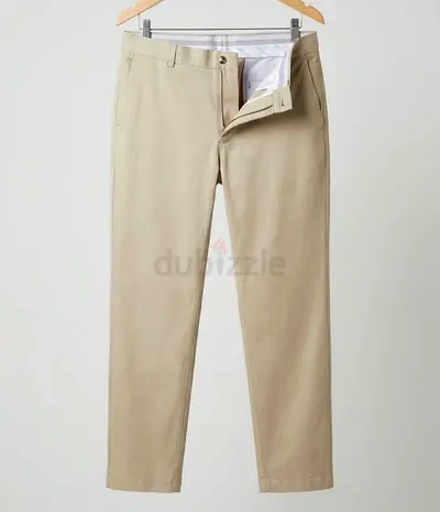 Beige men's chinos trousers - slim fit, size M