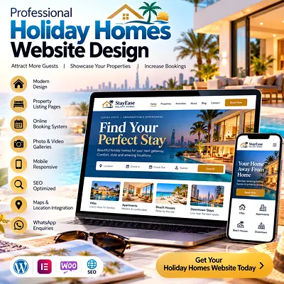 Professional Holiday Homes Website Design | Vacation Rental Booking & SEO