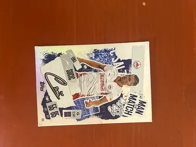 Topps Man of the Match Soccer Trading Card - Signed collectible