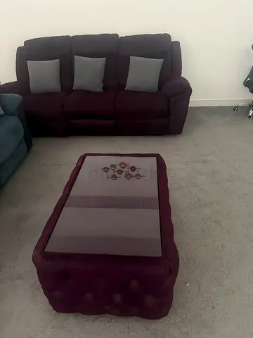 Good condition 3+2+1 seater recliner (manual) sofas