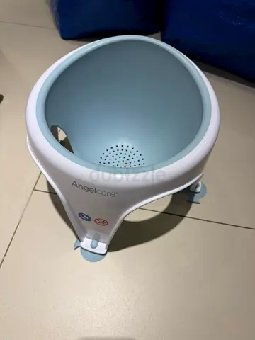 Angelcare Diaper Disposal Bin (Empty) - Light Blue/White