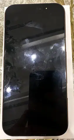 iPhone (used) with box — good working condition, slightly damaged