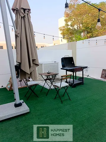 Furnished 3BR+MAID Villa | Hayat Townhouses | Garden & Courtyard Spaces