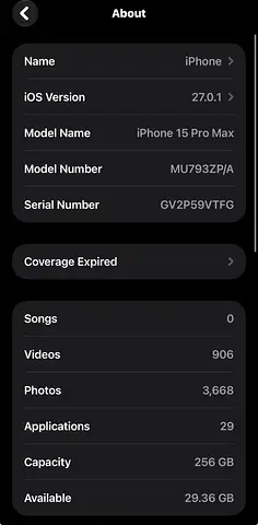 iPhone 15 Pro Max 256GB - Good Condition, zero scratches like new