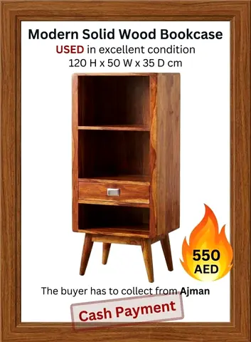 Modern solid wood bookcase