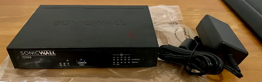 SonicWall TZ350 Firewall with Power Adapter - Brand new