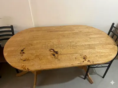 Solid Wood Oval Dining Table - Seats 4-6, Rustic Finish