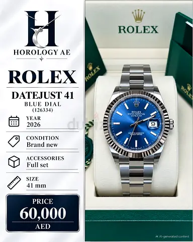 Brand new Rolex Datejust 41 Stainless Steel Blue Dial - Full Set