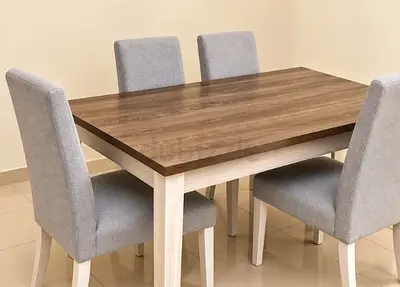 Ash grey dining table set