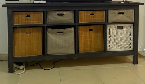 IKEA HEMNES Console Table / TV Unit with 8 Storage Baskets Moving Out Sale