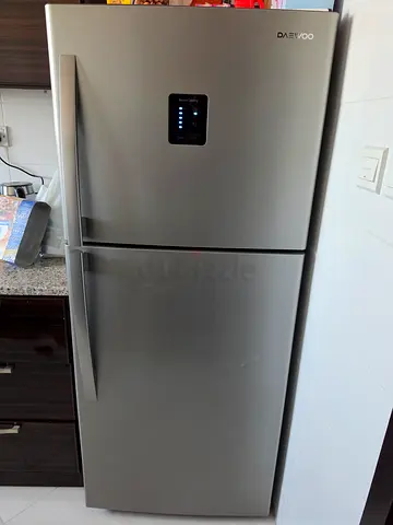 Daewoo Stainless Steel Double Door Refrigerator - Good Condition