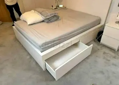Ikea King Size Bed with Mattress Available in Perfect Condition