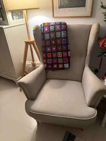 IKEA STRANDMON Wing Chair - Light Beige/Grey