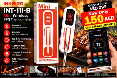 INKBIRD INT-11I-B Mini Wireless BBQ Thermometer