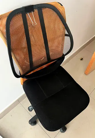 Ergonomic revolving mini chair with lumbar support