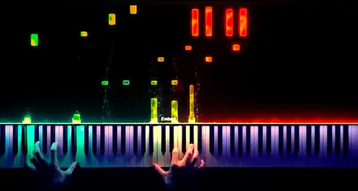 Piano Led Visualizer, rousseau Style.. For Pianist who likes to make piano videos