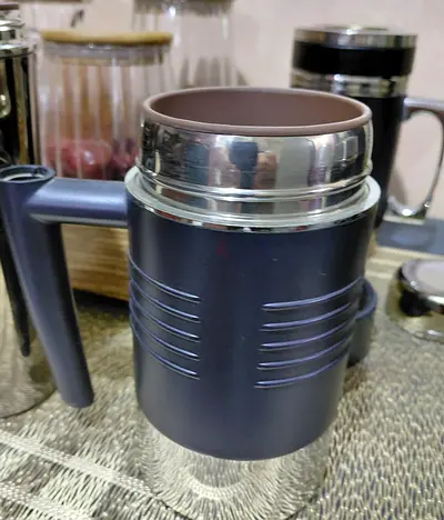 Stainless Steel Insulated Travel Mug with Handle -clay inner lining