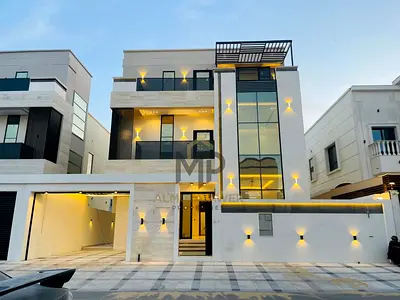 🏡 Luxury villa for sale in Al Bahya – Ajman | 5 bedrooms | Two floors + roof terrace | Private courtyard | Includes water, electricity, and air condi