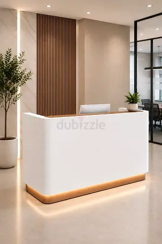 Luxury Small Office Reception Desk | Reception Desk Design in Dubai