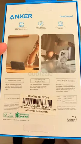 I Phone 16 Pro Max Anker MagGo Magnetic Case with Stand (360° Ring Stand)