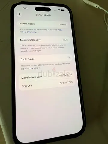iPhone 16 Pro Max - 256GB, Excellent Battery Health (100%) the whole phone was replaced from apple
