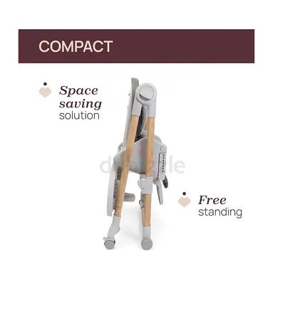 Compact Foldable Baby High Chair - Space Saving, Free Standing. Retail 829, price 200 non negotiable