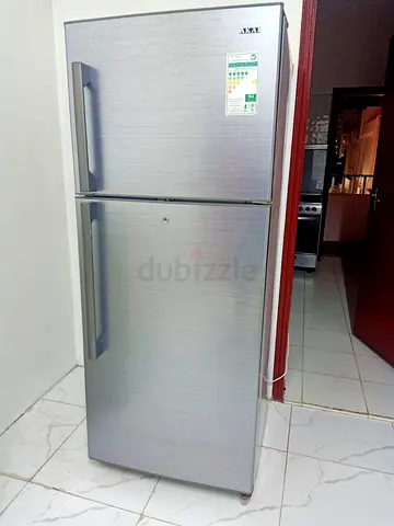 AKAI Double Door Refrigerator - Silver, Good Condition