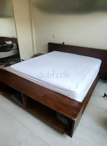 Solid wood bed- king size